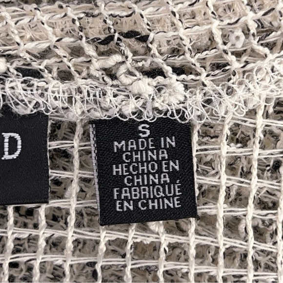 Small Nina Leonard Ivory Open Knit Top Beach Boho Bohemian Vneck Lightweight - Picture 14 of 15